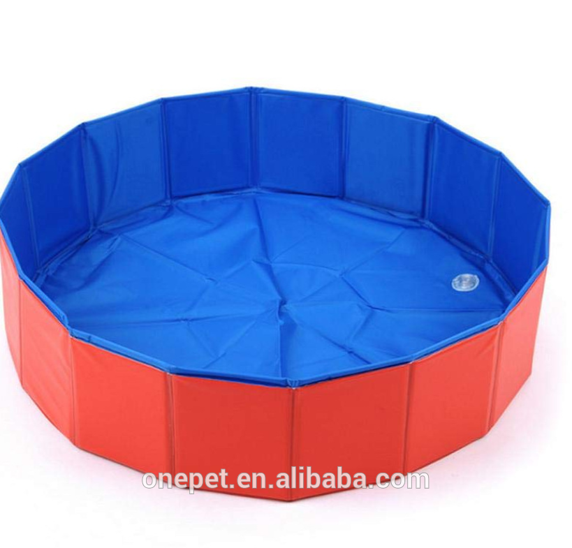 Portable Foldable feature summer outdoor pet spa cleaning pool PVC material waterproof dog pool